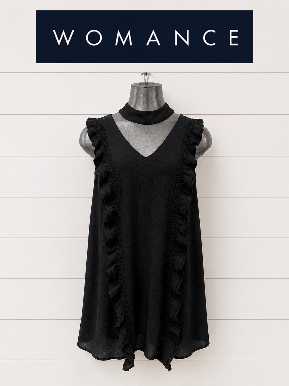 WOMANCE – Black Sleeveless Dress XS/S